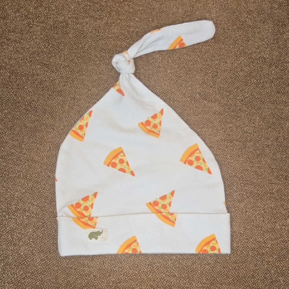 Monica + Andy Newborn Baby Infant Pizza Knot Hat 95% Organic Cotton 5% Spandex‎